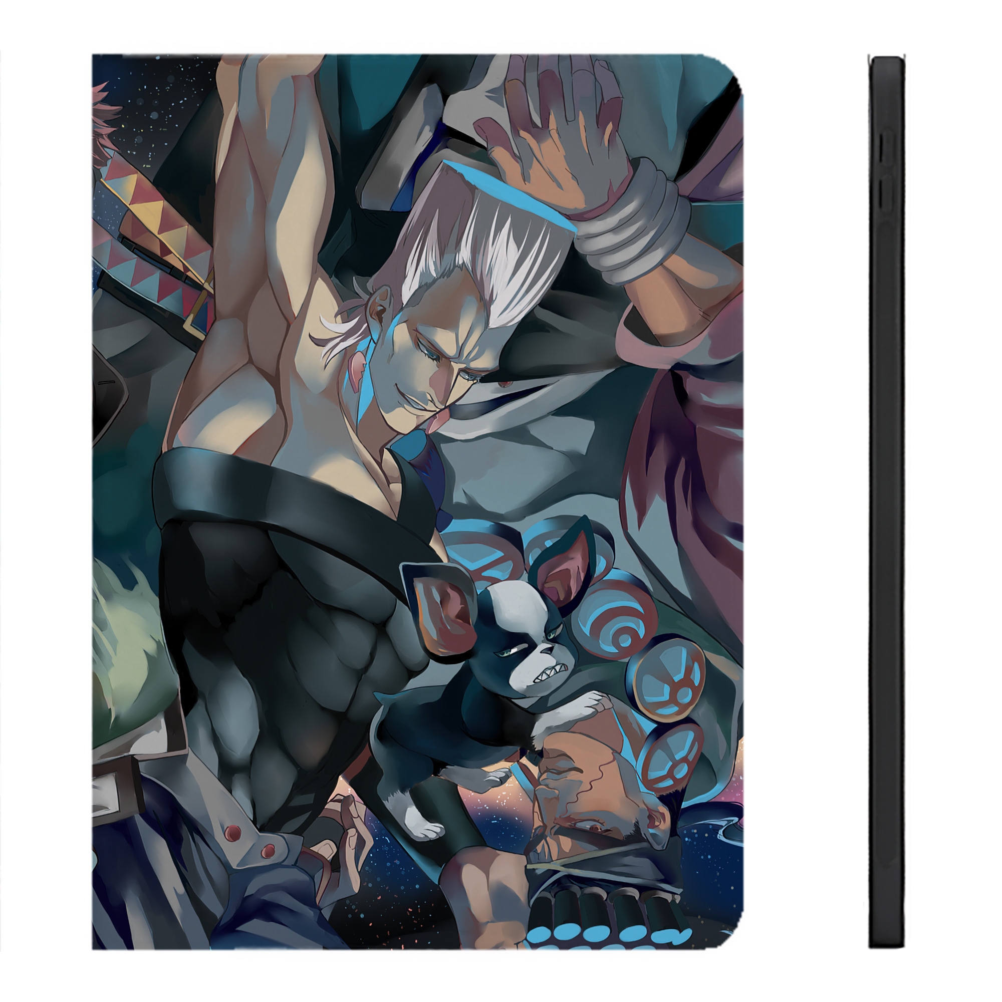（画像用） ジョジョの奇妙な冒険 JoJo's Bizarre Adventure IPadケース ペンホルダー付き ブックスタイルデザイン